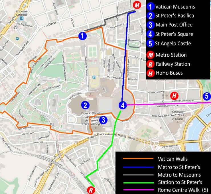 įėjimas į Vatikano muziejus map