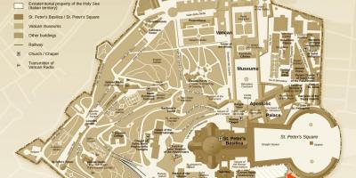 Žemėlapis kasinėjimai biuro Vatikanas