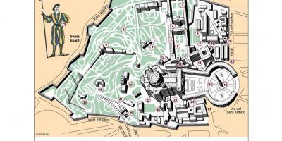 Žemėlapis Vatikano muziejus išdėstymas